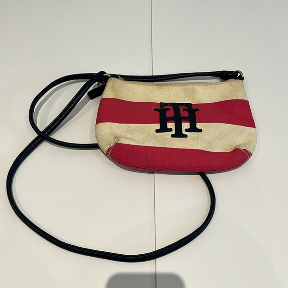Tommy Hilfiger Handbags - Tommy Hilfiger Small Red, Beige and Blue Crossbody